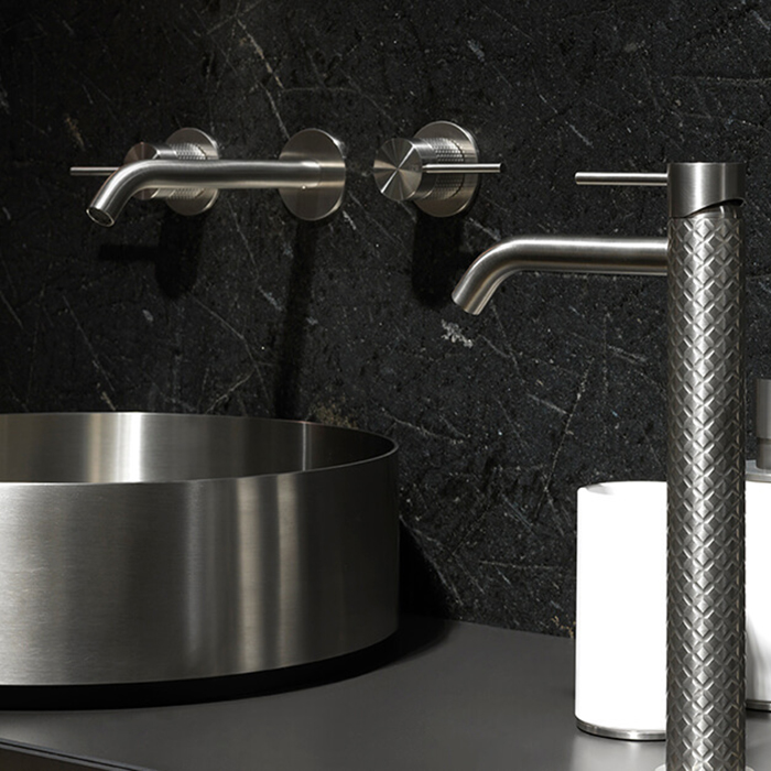 Раковина накладная 40 см Gessi 316 54601#239, steel brushed