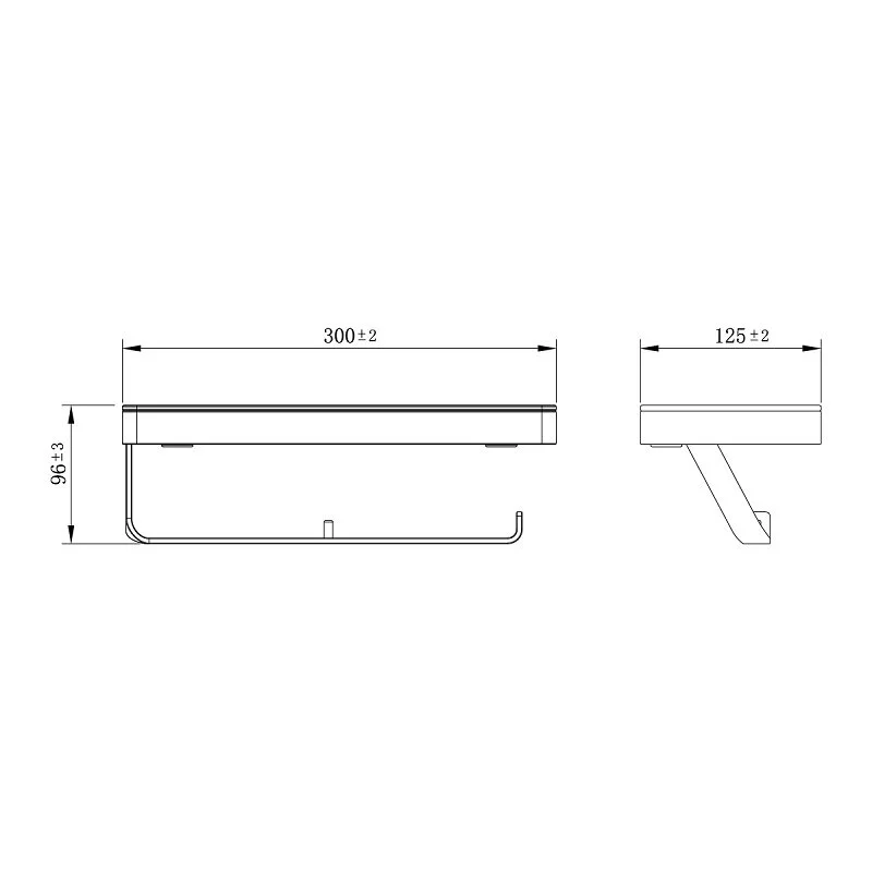 Держатель туалетной бумаги LEMARk Glass Line 9721040 хром