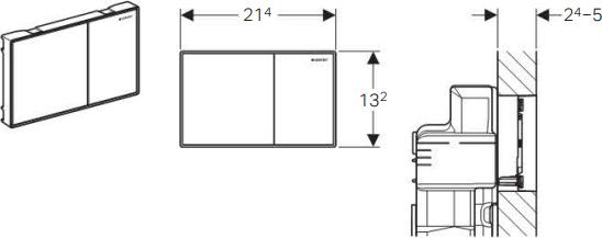 Кнопка смыва Geberit Sigma 60 115.640.SJ.1, черный