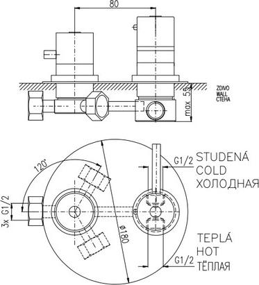 Смеситель Rav Slezak Dunaj Termostat DT387