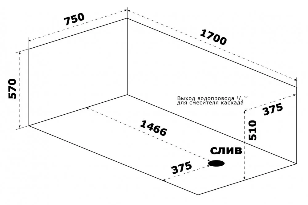 Ванна из искуственного камня Good Door Афина ва00020 белый