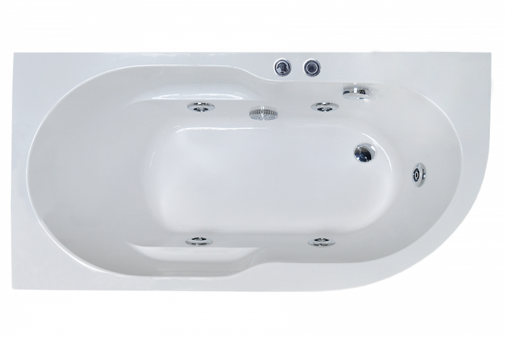 Акриловая ванна Royal Bath Azur Standart 150х80 см RB614201ST-L с гидромассажем