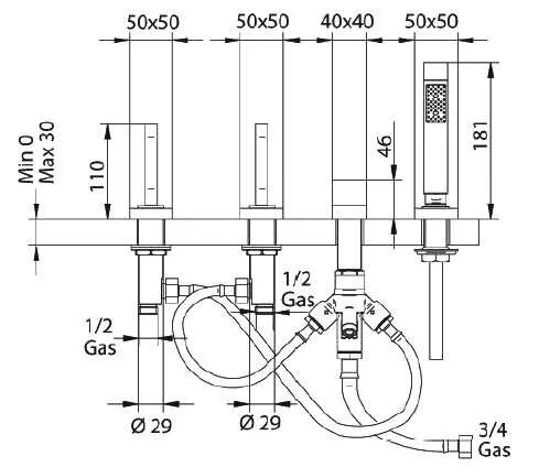 Смеситель для душа Bandini Seta 776740SN00SC хром