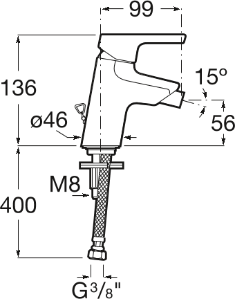 Смеситель для биде Roca Malva 5A613BC00