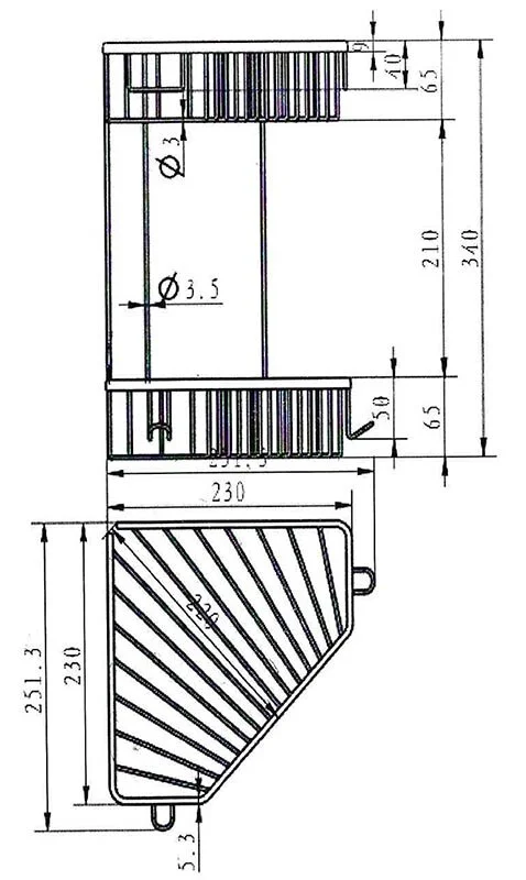 Полка Rain Bowl 24x24/T хром