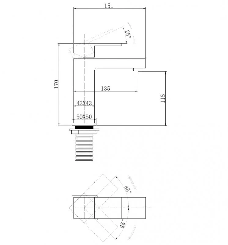 Смеситель для раковины Abber Daheim AF8210B черный