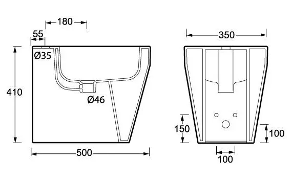 Напольное биде BelBagno Alise BB540B, белый