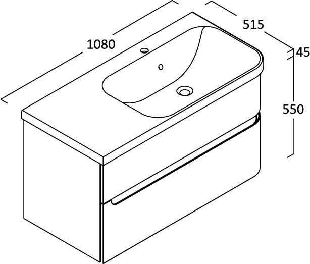 Мебель для ванной Berloni Bagno Joy JY BS06TM DX 100