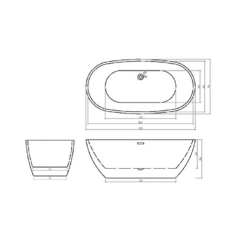 Акриловая ванна Cerutti Spa Diseo CT7390 белый