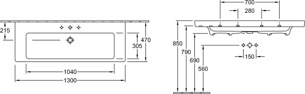 Раковина Villeroy & Boch Subway 2.0 7176D001 alpin