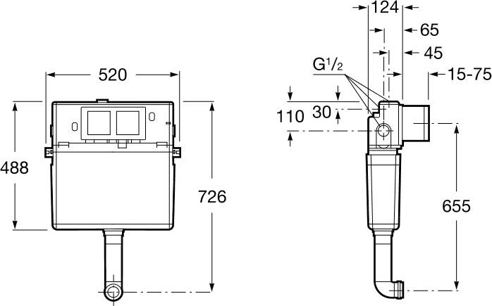 Комплект Roca The Gap 893109000 приставной унитаз с крышкой-сиденьем микролифт, бачок скрытого монтажа и кнопкой смыва