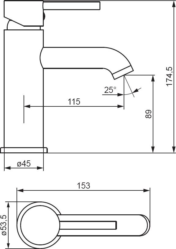 Смеситель для раковины Damixa Scandinavian Pure 360210000, хром