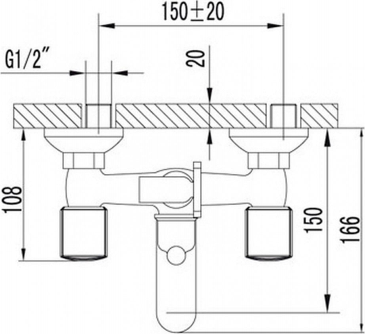 Смеситель для ванны с душем Lemark Merkado LM2302C, хром