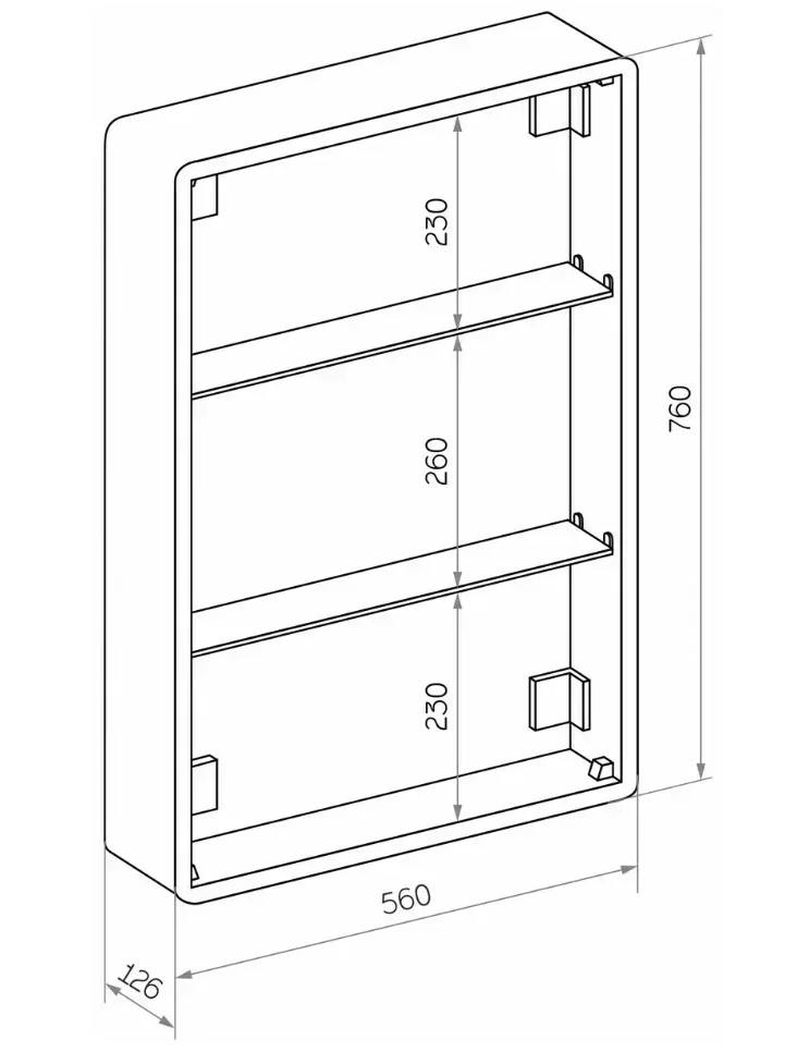 Зеркальный шкаф Sintesi Corso SIN-SPEC-CORSO-60 белый