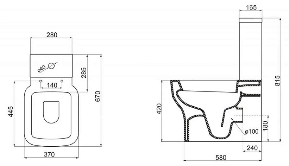 Напольный унитаз BelBagno Vaso P-trap BB127CP с крышкой-сиденьес с микролифтом