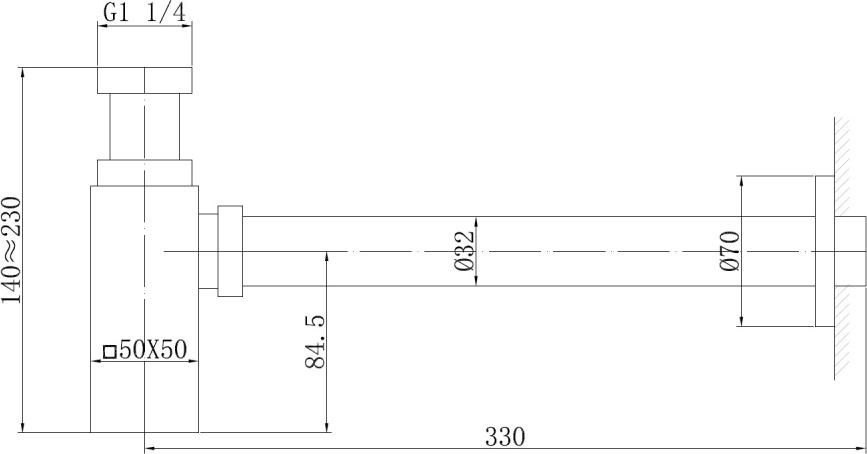 Сифон для раковины Abber AF0031G, золото матовое