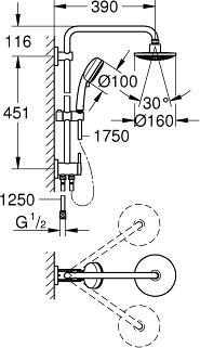 Душевая система Grohe New Tempesta Cosmopolitan 26225000