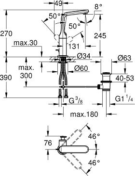 Смеситель для раковины Grohe Veris 32184000