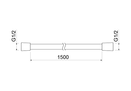 Шланг для душа 150 см Акватек AQ2106CR, хром