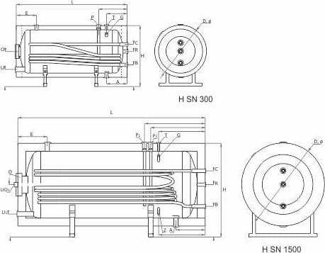 Накопительный водонагреватель Sunsystem SN 2000 09030106202010 2000 л серый