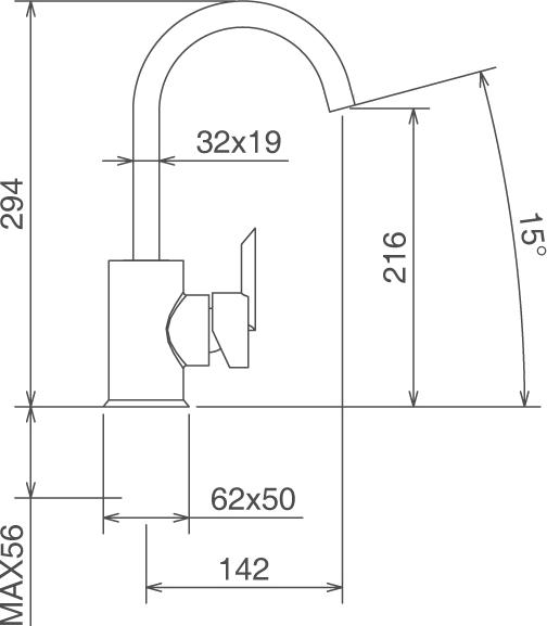 Смеситель La Torre Ovaline 26601TC.CR для раковины