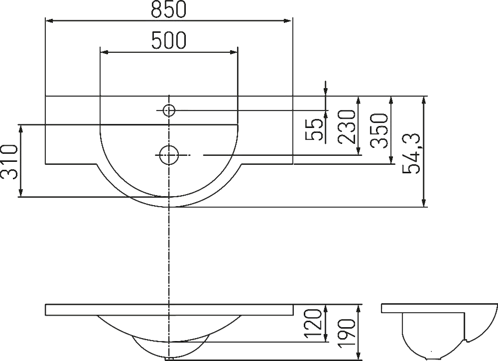 Раковина Aquaton Лацио 85 1A701831LC010