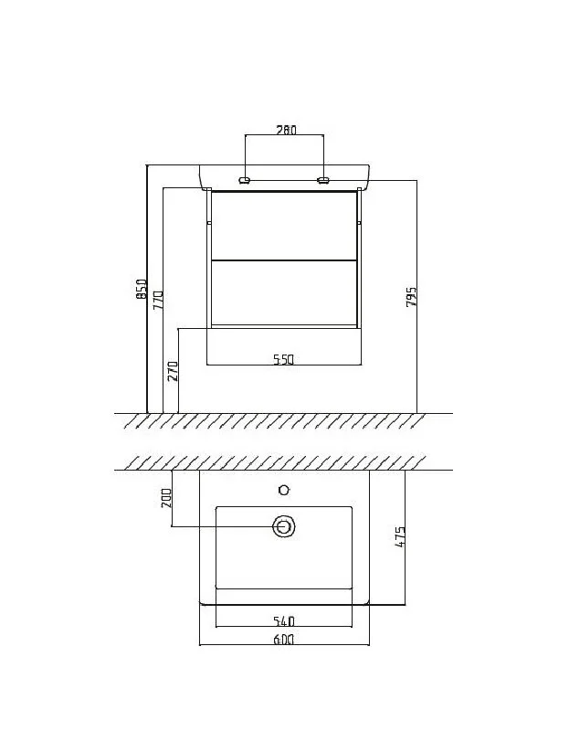 Тумба под раковину Gustavsberg Puristic GB71PUVU60DHWB белый