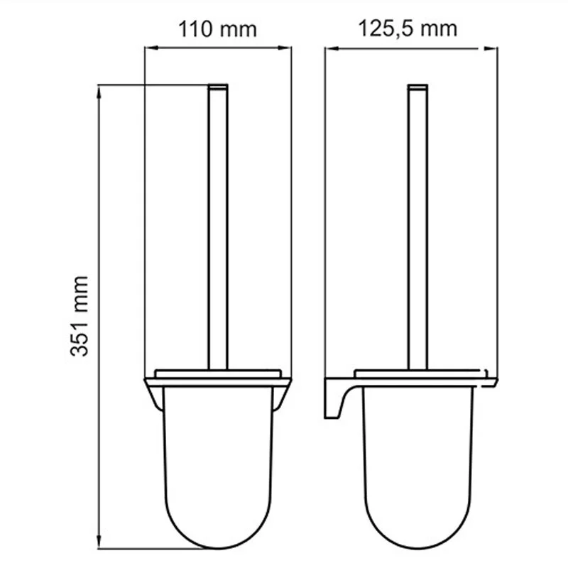 Ёршик WasserKRAFT Glan K-5100 K-5127 белый;черный