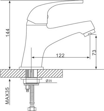 Смеситель для раковины Gappo Hanm G1035