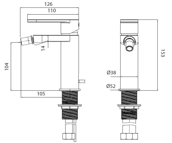 Смеситель для биде M&Z Castello CSL00300M хром