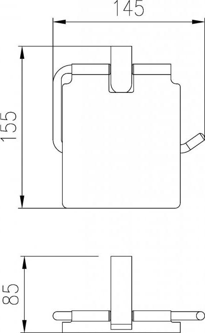 Крючок Cezares Slider SLIDER-HK-NOP, черный матовый