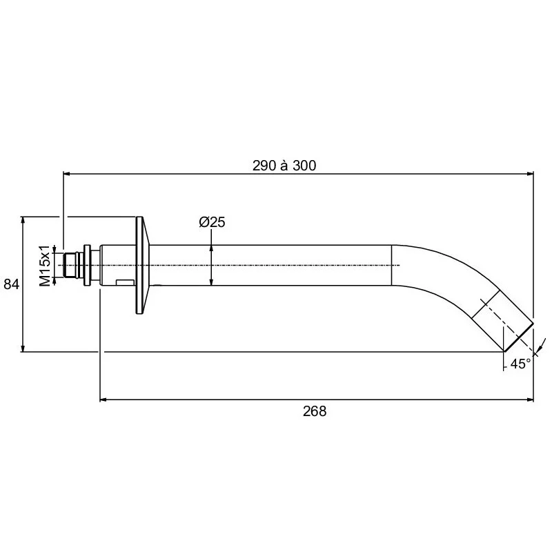 Излив для раковины Jacob Delafon Grands Boulevards E23890-4ND-2MB латунь