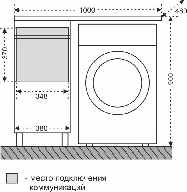 Тумба под раковину СаНта Марс 38 см 700221, белый