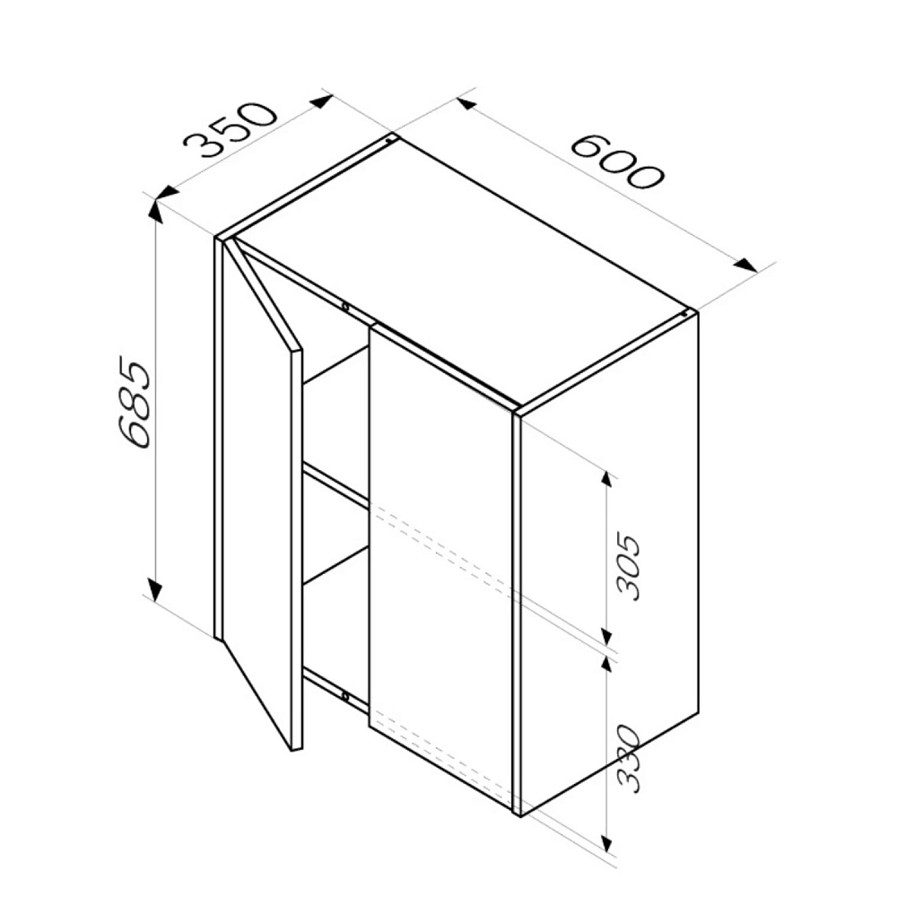 Шкаф AM.PM Func 60x70, M8FCH0602WM белый матовый