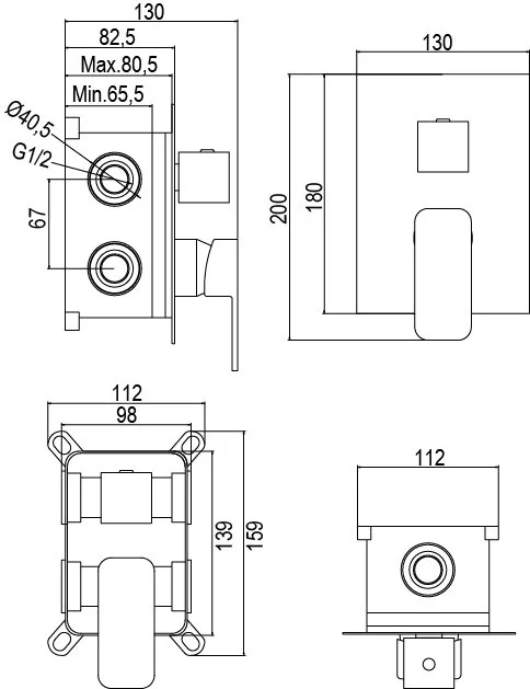 Душевая система AQG Alpha 19ALPEC31902 хром