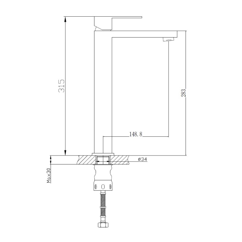 Смеситель для раковины Haiba HB11803-7 черный