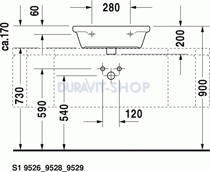 Раковина 55x47 Duravit Starck-2 0411550000