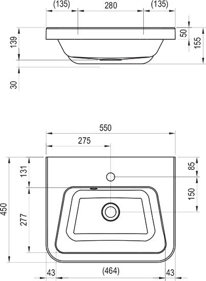 Мебель для ванной Ravak SD 10° 55 тёмный орех