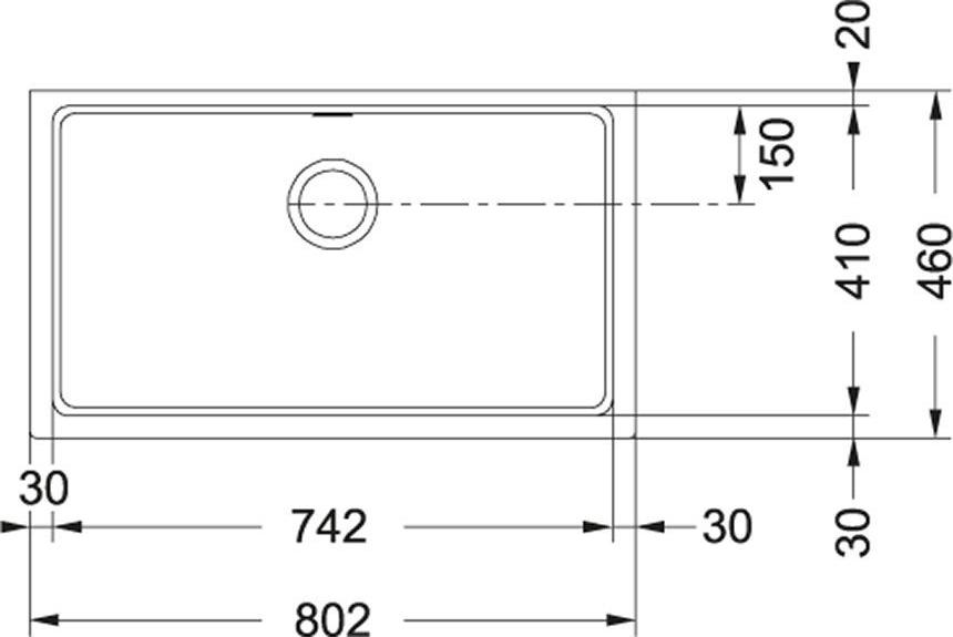 Кухонная мойка 80 см Franke Kubus KBG 110-70 125.0499.009, белый