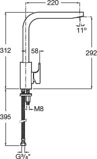 Смеситель для кухонной мойки Roca L90 5A8501C00