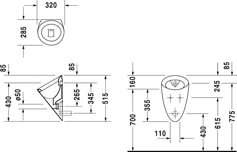 Писсуар Duravit Starck-1 0834320000