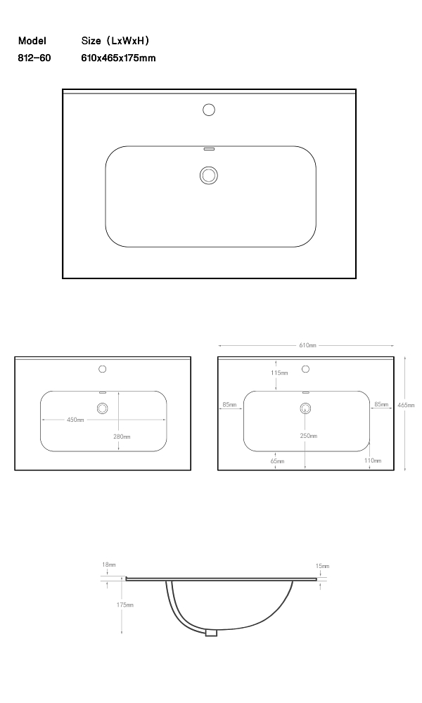 Раковина Aquanet Flat 00329253 черный