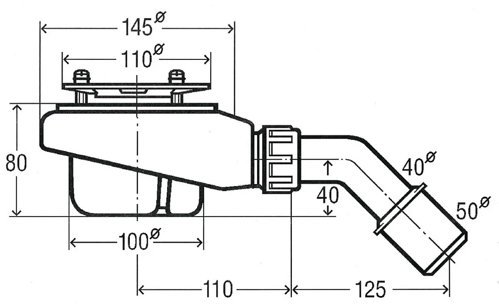 Сифон для душевого поддона Hoesch Compact 60329.305