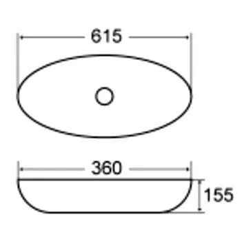 Раковина накладная Comforty 7811ABW белый, черный