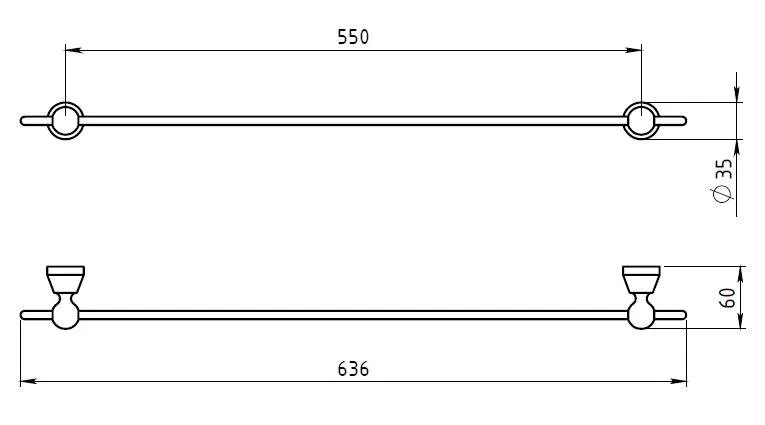 Полотенцедержатель Novaservis Novatorre 3 6328.0 хром