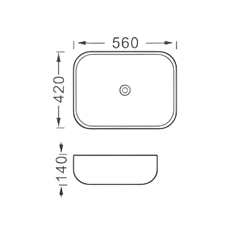 Раковина накладная Акватек AQ5526-MW белый