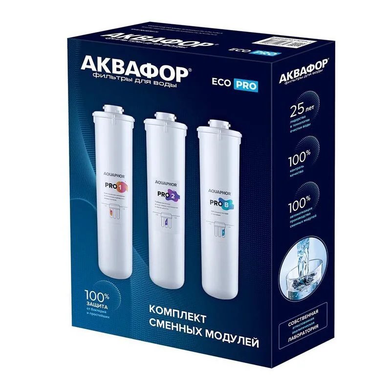 Комплект сменных фильтрующих модулей Аквафор ECO H Pro (4600987009841)