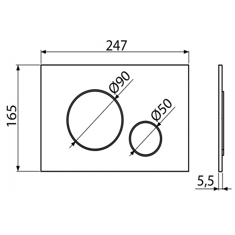 Кнопка смыва AlcaPlast M676 белый матовый