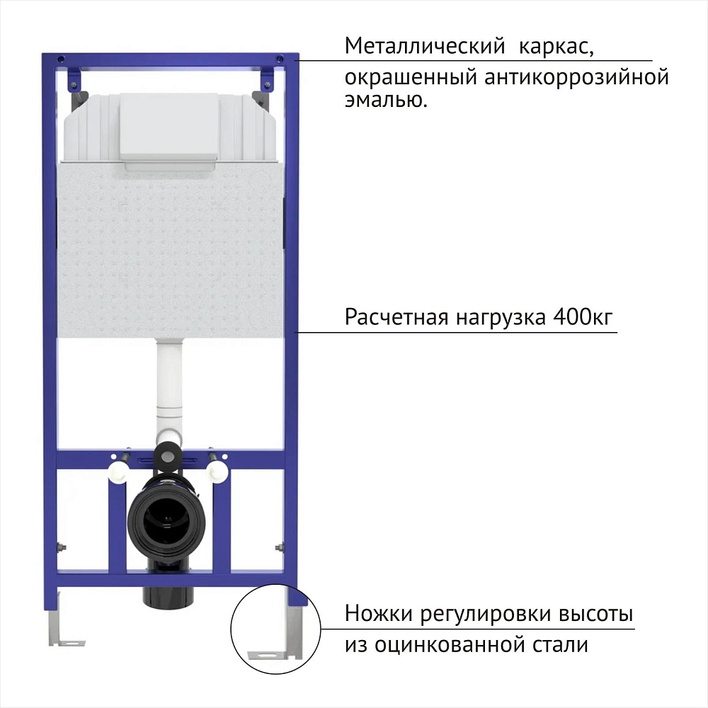 Комплект BERGES: инсталляция NOVUM кнопка L3 хром глянец, унитаз VITA Rimless 49 см, сиденье дюропласт микролифт, быстросъём