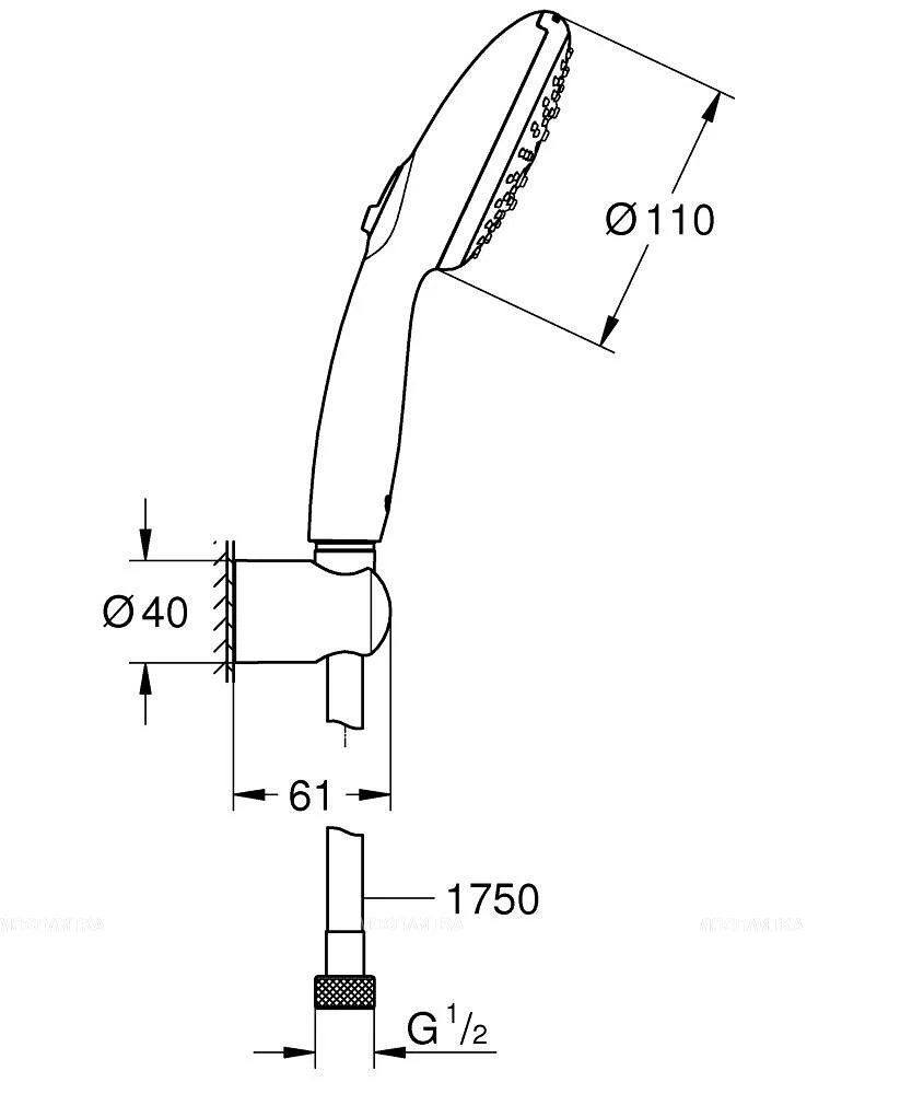 Душевой гарнитур Grohe Tempesta 27849003 хром